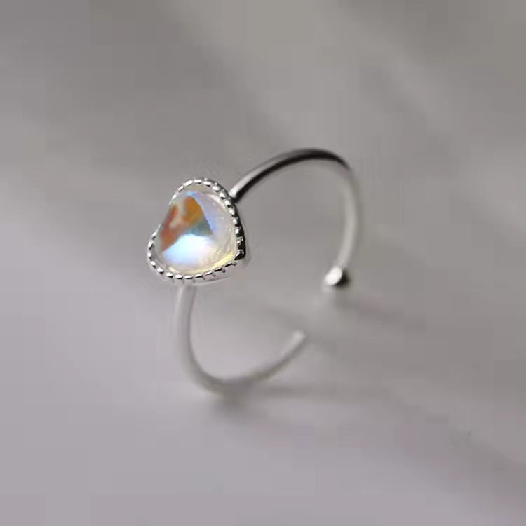 Korea 925 Silver Zircon Love Little Ring