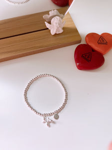 925 Silver Ballon Dog & Bear & Pearl Bracelet