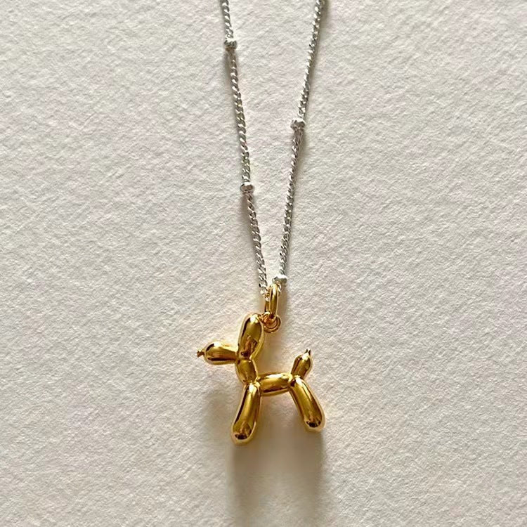 Ballon Dog Gold & Silver Necklace