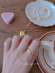 S925 Basic Gold Ring