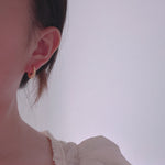 Load image into Gallery viewer, S925 Croissant Hoop Earring/ Pair
