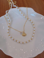 Load image into Gallery viewer, S925 + 14k Gold Pearl Beaded Necklace
