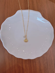 S925 + 14k Gold Shell Necklace
