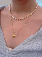 Load image into Gallery viewer, S925 + 14k Gold Shell Necklace
