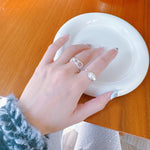Load image into Gallery viewer, 925 Silver Pearl Open Ring
