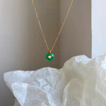 Load image into Gallery viewer, Little Green Heart Necklace
