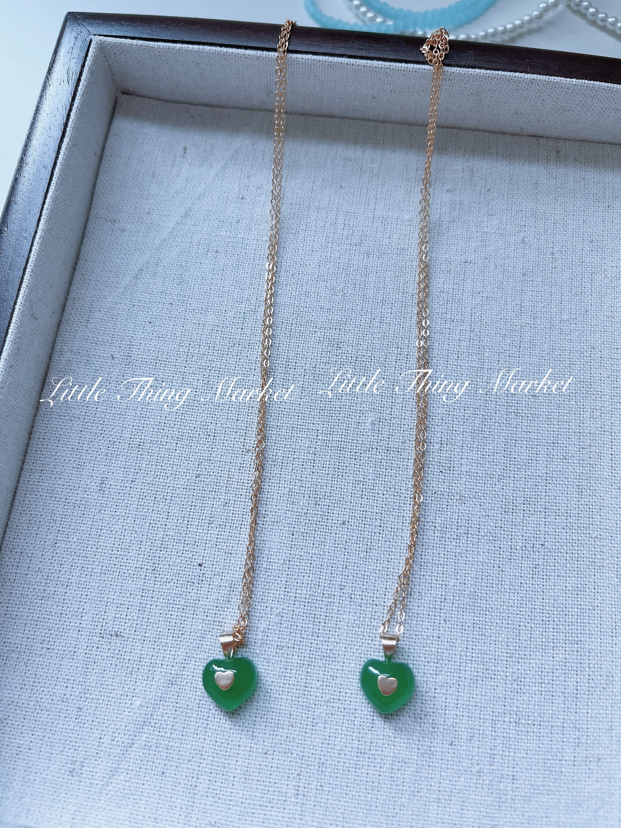 Little Green Heart Necklace
