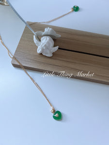 Little Green Heart Necklace