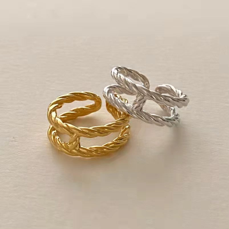 Hemp Rope Gold & 925 Silver Rings