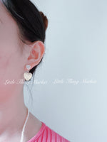 Load image into Gallery viewer, Gold Heart Coin Earrings/ Pair
