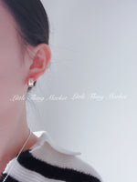 Load image into Gallery viewer, Marin Love Zircon Gold &amp; Silver Hoop Earring/ Pair
