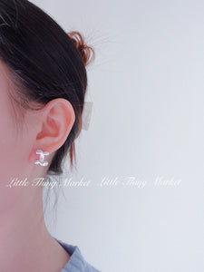 Cross C 925 Silver Earring/ Pair