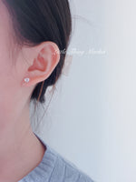Load image into Gallery viewer, Naked Zircon Love Ear Studs/ Pair
