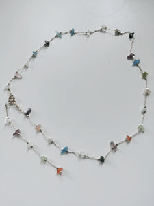 Opal Crystal Color Stones Necklace