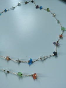 Opal Crystal Color Stones Necklace