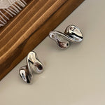 Load image into Gallery viewer, Silver Twist Earring/ Pair
