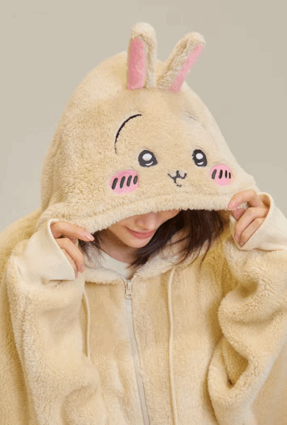 Pre order ｜Chiikawa x spao 毛绒外套 12月发货 下单备注尺码 - Image 4